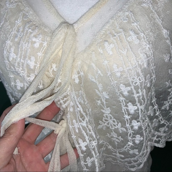 Topshop Lace Embroidered Shirt NWT - Picture 5 of 9
